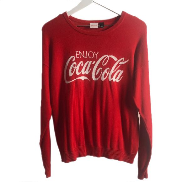 Authentic Red Coca Cola size L Sweater - Picture 1 of 4